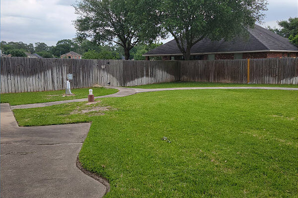 Backyard Path at Memory Care Facility in Cypress, Texas