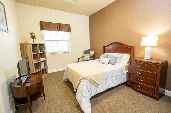 Bedroom in Cypress Assisted Living's Memory Care Facility in Houston