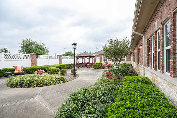 Backyard Path at Assisted Living Facility in Houston, Texas