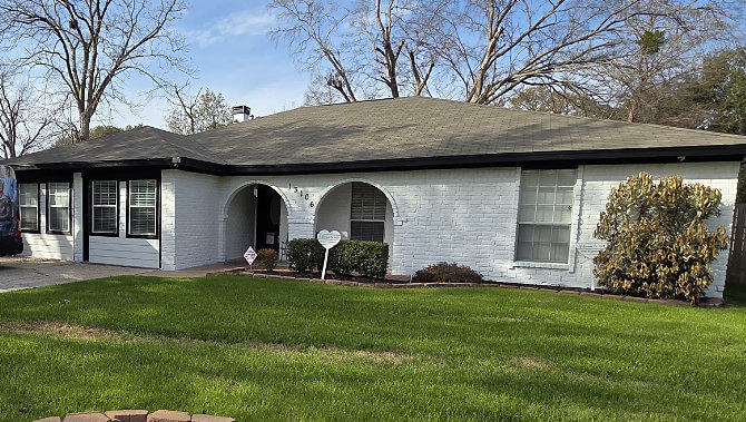 Front elevation of Bexhill Drive Assisted Living Facility in Houston, Texas