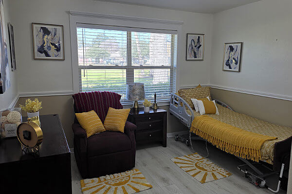 Bedroom in Drake Prairie Lane, memory care facility in Cypress, Texas
